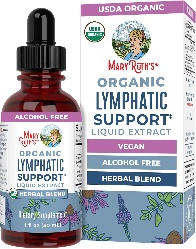 MaryRuth's Organic Lymphatic Support liquid extract bottle and box